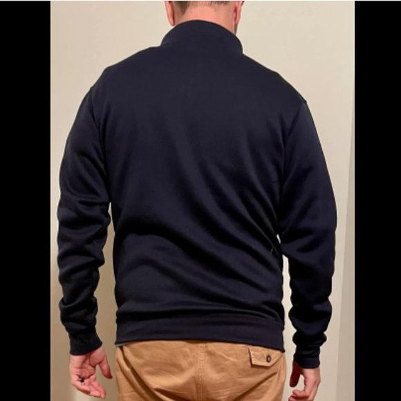 Men's Polyester and Cotton High Neck Hoodless Zip Up Jacket - Picture 5 of 7